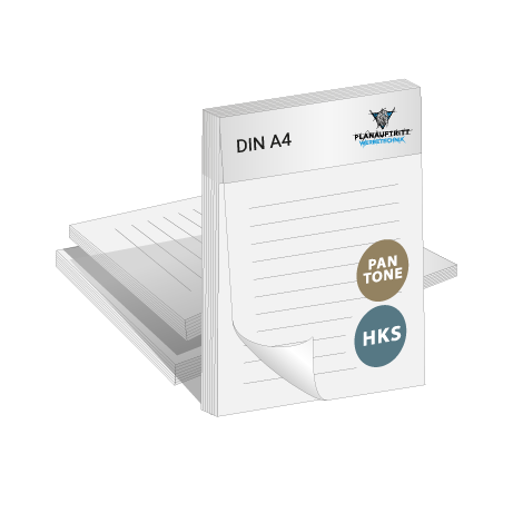 Blöcke ohne Deckblatt mit Sonderfarbe | DIN A4 | einseitig bedruckt