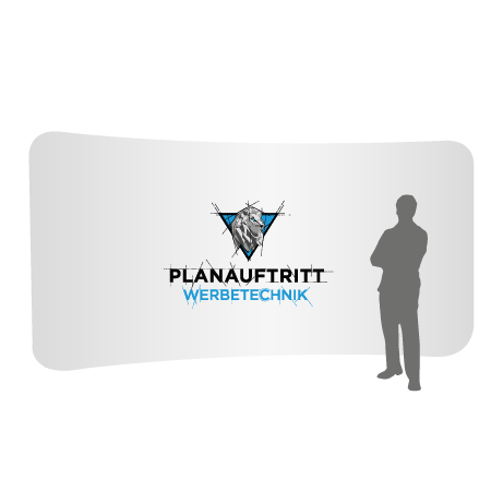 Textilwand ALU | 600er gebogen | einseitig bedruckt