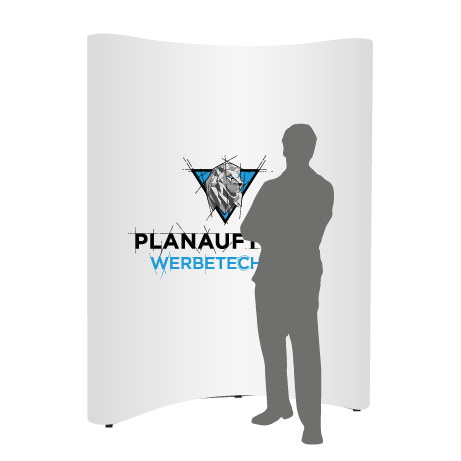 Pop-Up Faltwand | 2 x 3 Felder gebogen | einseitig bedruckt