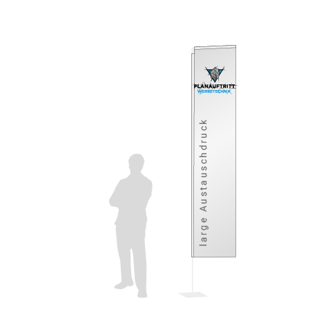 Beachflag Rechteck Austauschdruck | Large (400 cm) | einseitig bedruckt