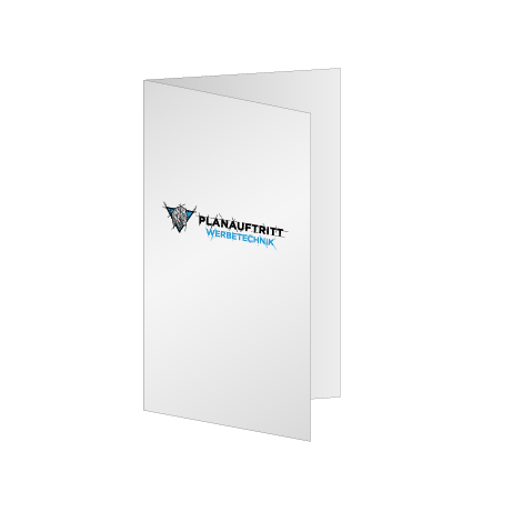 Faltblatt Einbruchfalz 4-Seiter | DIN lang 9,9 cm x 21,0 cm hoch | beidseitig bedruckt