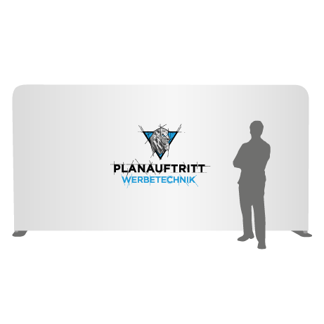 Textilwand ALU | 600er gerade | einseitig bedruckt