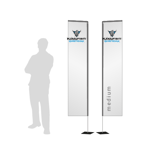 Beachflag Rechteck | Medium (300 cm) | beidseitig bedruckt