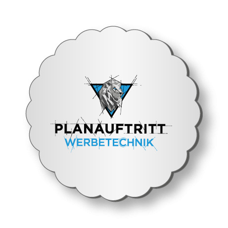 Getränkeuntersetzer aus Airlaid | D 9 cm rund mit Wellenrand | einseitig bedruckt