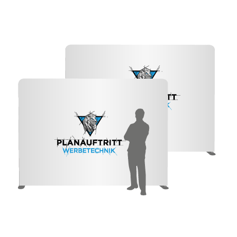 Textilwand ALU | 300er gerade | beidseitig bedruckt