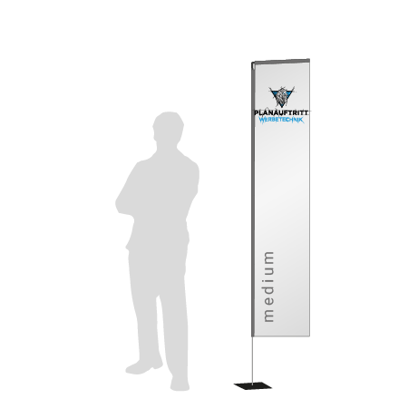 Beachflag Rechteck | Medium (300 cm) | einseitig bedruckt