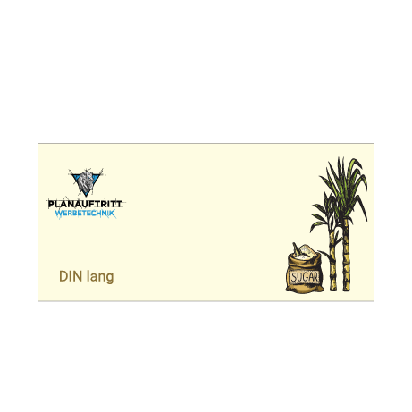 Flyer aus Zuckerrohr | DIN lang | beidseitig bedruckt