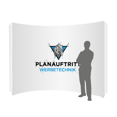 Textilfaltwand | 4 x 3 Felder gebogen | einseitig bedruckt