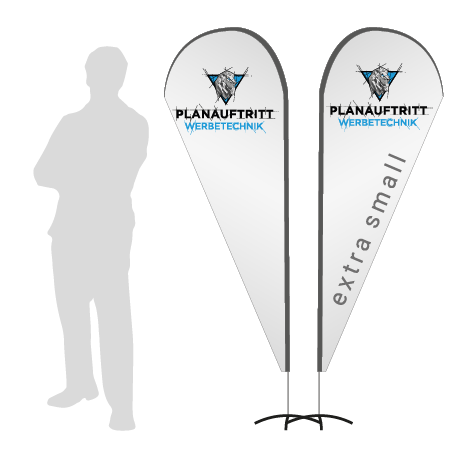 Beachflag Drop | Extra Small (189 cm) | beidseitig bedruckt