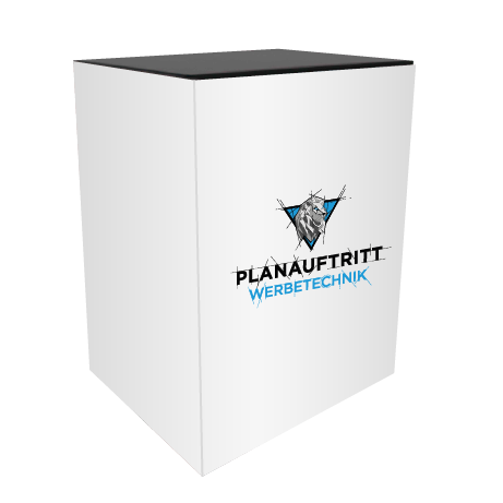 Messetheke MODULATE | B 80 cm x H 101,5 cm x T 60 cm | einseitig bedrucktt