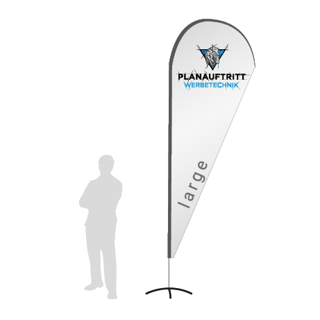 Beachflag Drop | Large (350 cm) | einseitig bedruckt