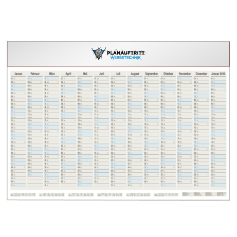 Jahresplaner – einseitig