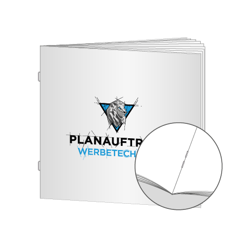 Broschüren Drahtheftung Quadrat