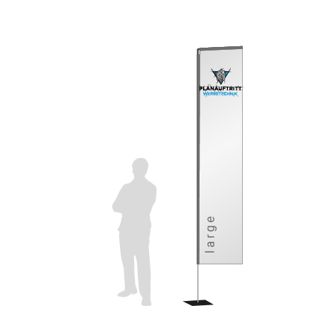 Beachflag Rechteck | Large (400 cm) | einseitig bedruckt