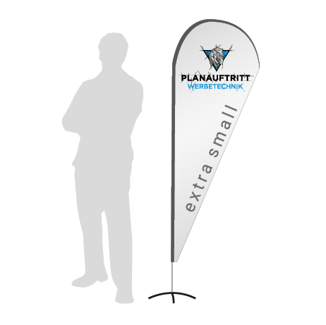 Beachflag Drop | Extra Small (189 cm) | einseitig bedruckt